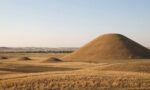 Gordion ovasında Midas Höyüğü ve çevresindeki küçük Frig tümülüsleri, temsili görsel