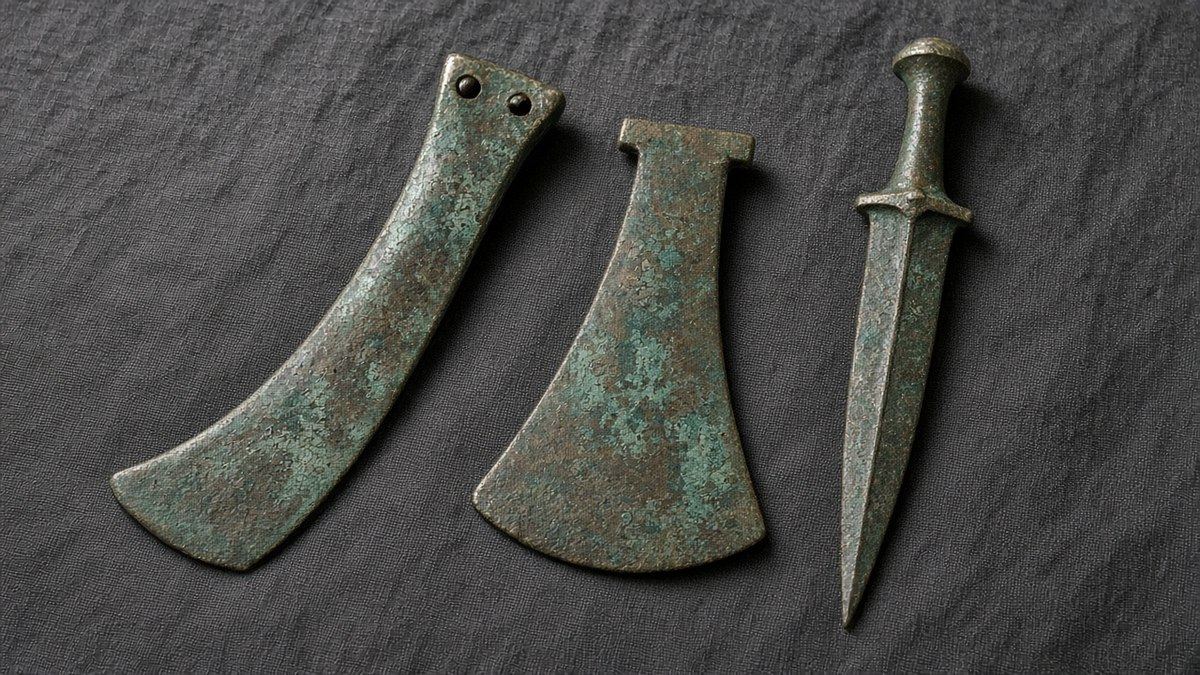 Hiksoslar Kimdir? Nil Deltası’nda Hüküm Süren Yabancı Krallar 2 Hiksoslar ile Teb arasındaki savaş döneminden bronz baltalar ve hançer, temsili görsel