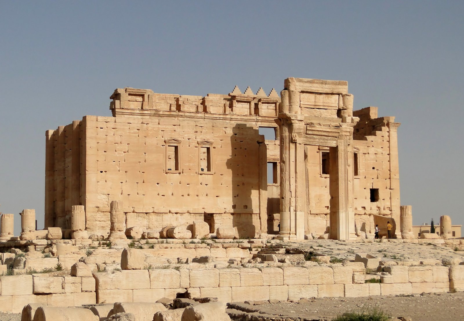 Palmira Bel Tapınağı'nın yıkım öncesi korunmuş cephe görünümü