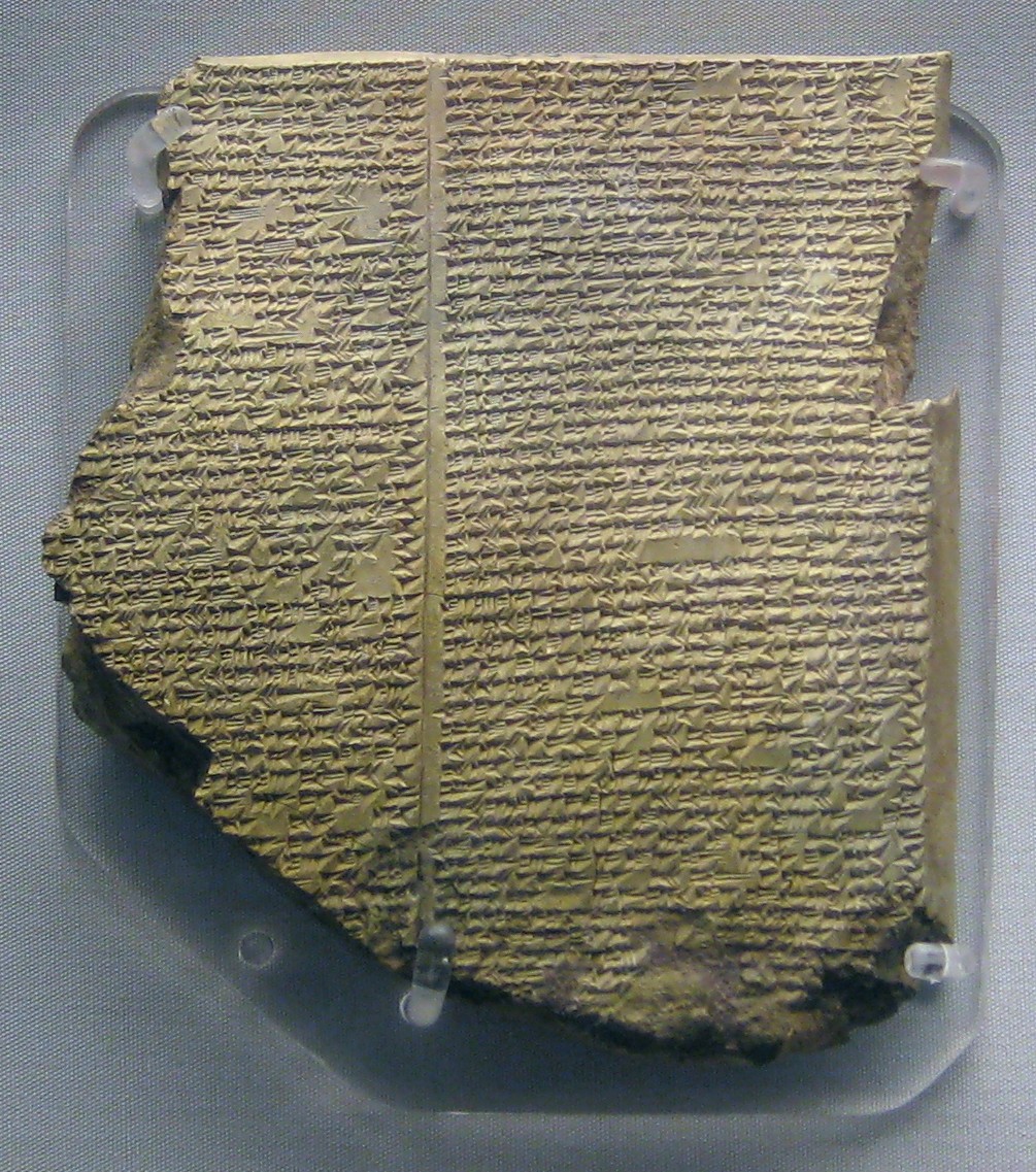 Asurbanipal Kütüphanesi'nden Gılgamış Destanı'nın tufan anlatısını içeren çivi yazılı kil tablet